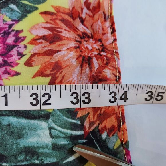 Signature Robbie Bee Womens Dress 14P Multicolor Floral Chiffon Sleeveless Lined - Picture 13 of 13